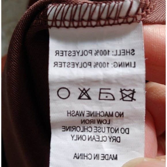 Judith March Peach and Brown Stripe Chiffon Halter Dress Large - Picture 9 of 9